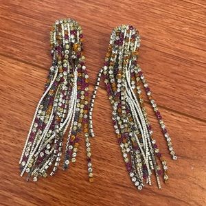 ZARA Statement Colored Crystal Earrings